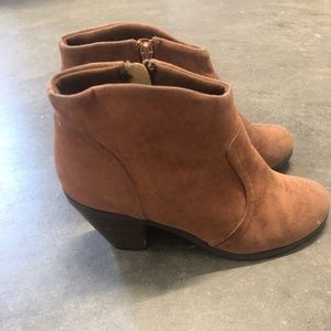 Red clay/brown colored ankle boots